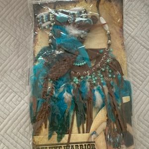 Costume, deluxe warrior headband, necklace and arm band.